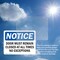 Signmission Door Must Remain Closed At All Times No Exceptions, 14 in W x Rectangle, Vinyl Decal OS-2PACK-NS-D-1014-L-11504 - alternate 5